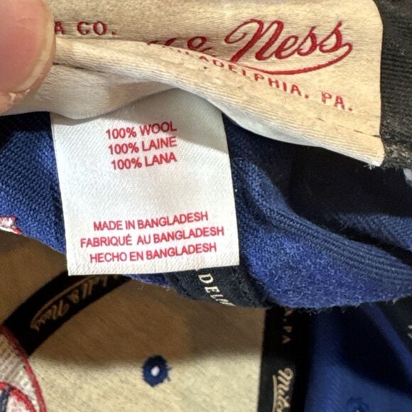 Mitchell & Ness Vintage Hockey Winnipeg Jets Wool Snapback Hat Blue/Red - Picture 13 of 15